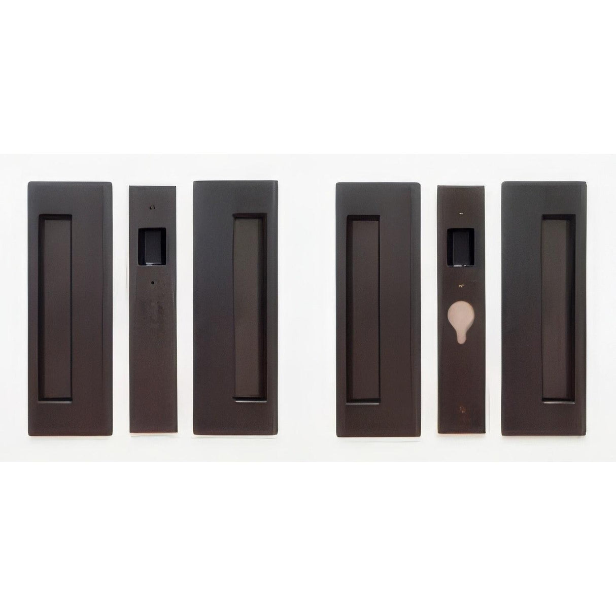 Cavilock CL400D0228 1 3/8" Double Door Magnetic Latching Passage Lock Set Pocket Door Lock Oil Rubbed Bronze