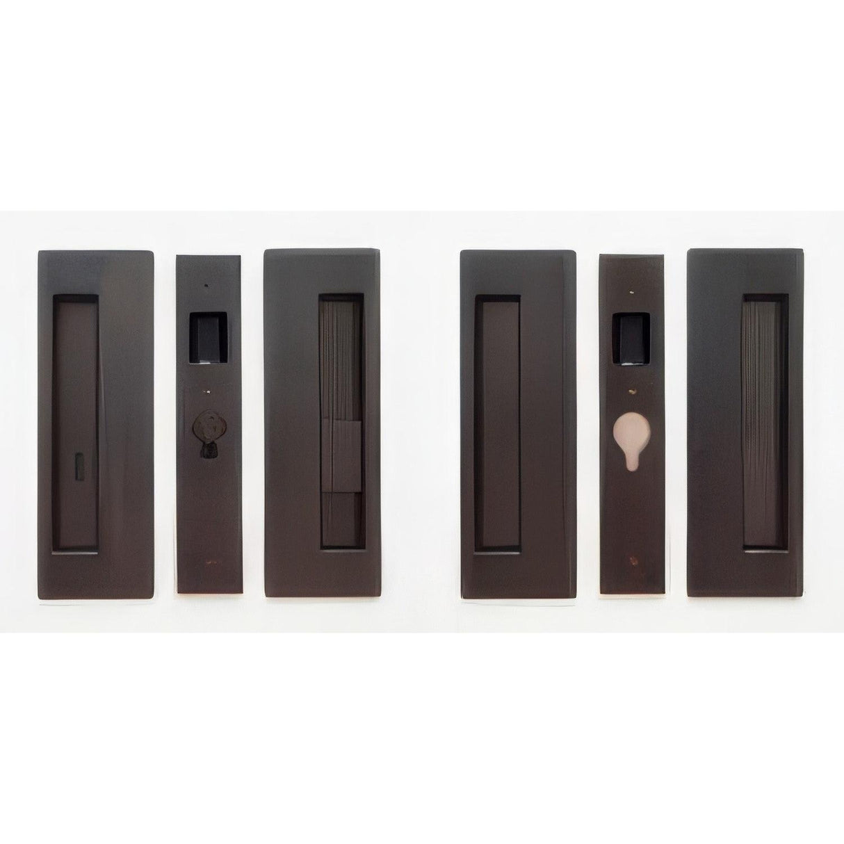 Cavilock CL400D0238 1 3/8" Double Door Emergency/Snib Privacy Lock Set Pocket Door Lock Oil Rubbed Bronze