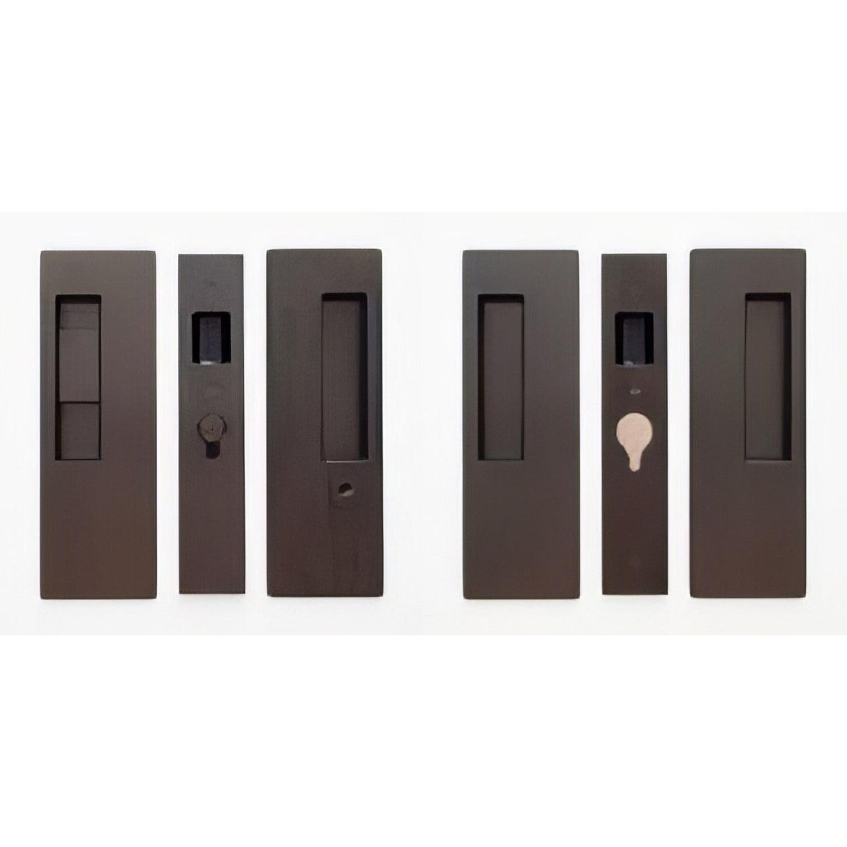 Cavilock CL400D0252 1 3/8" Double Door Snib/Key Key Locking Lock Set Pocket Door Lock Oil Rubbed Bronze