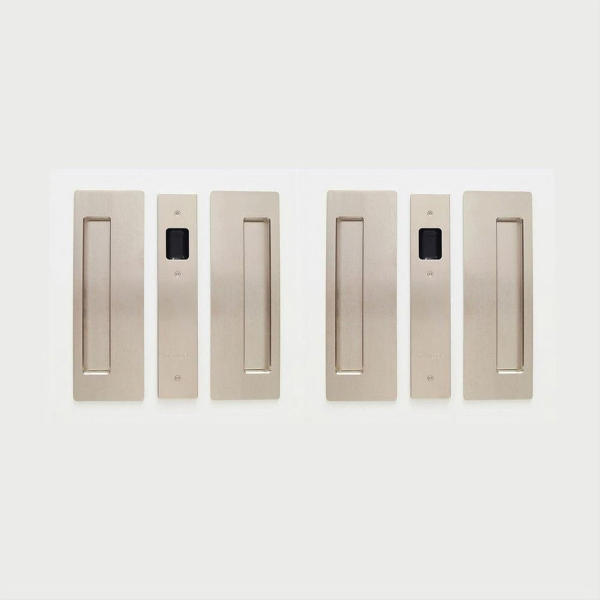 Cavilock CL400D0325 1 3/8" Non Magnetic Non Latching Passage Pocket Door Lock Satin Nickel