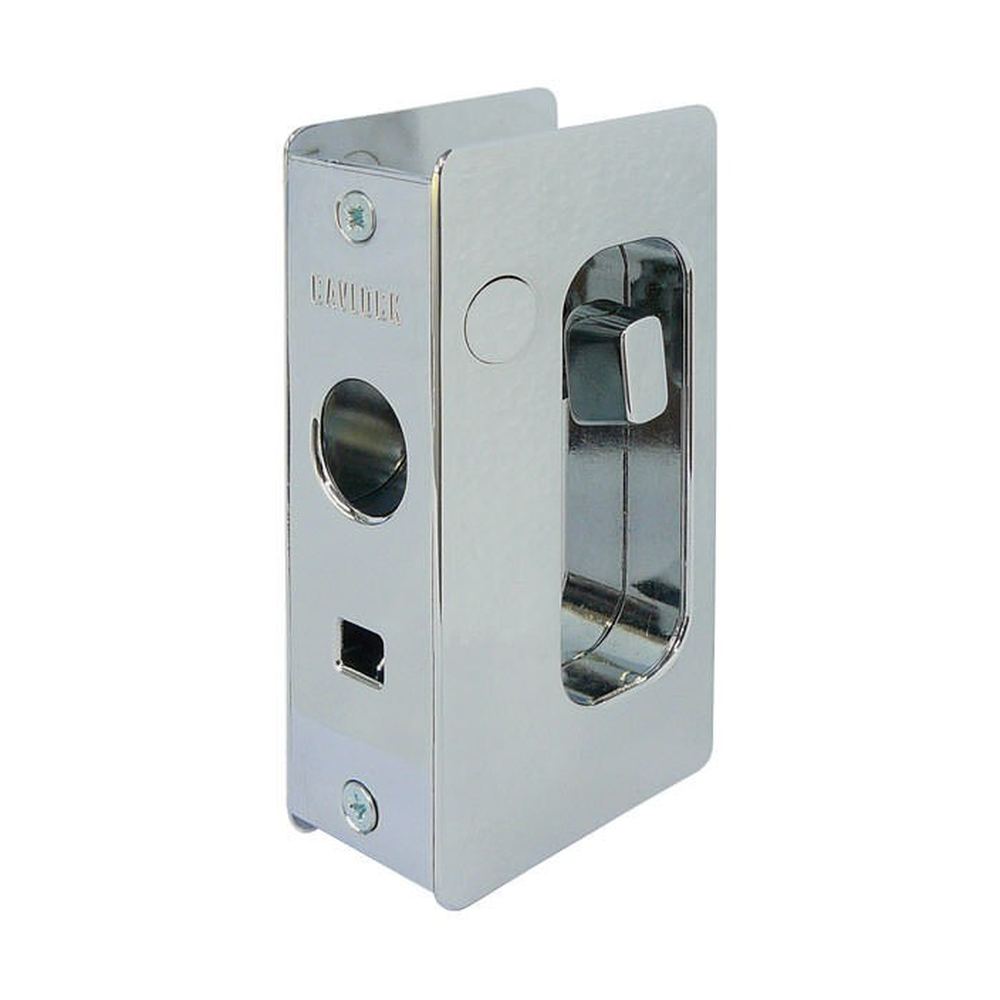 Cavilock CL200A1020 1-3/8" Privacy Snib Flush Handle Pocket Door Lock Chrome