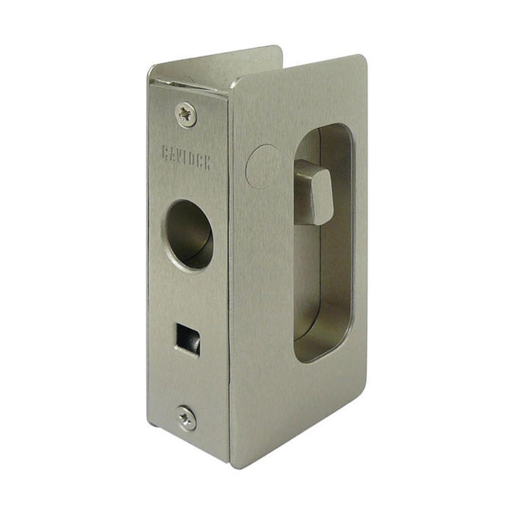 Cavilock CL200A1090 1-3/8" Privacy Snib Flush Handle Pocket Door Lock Satin Nickel