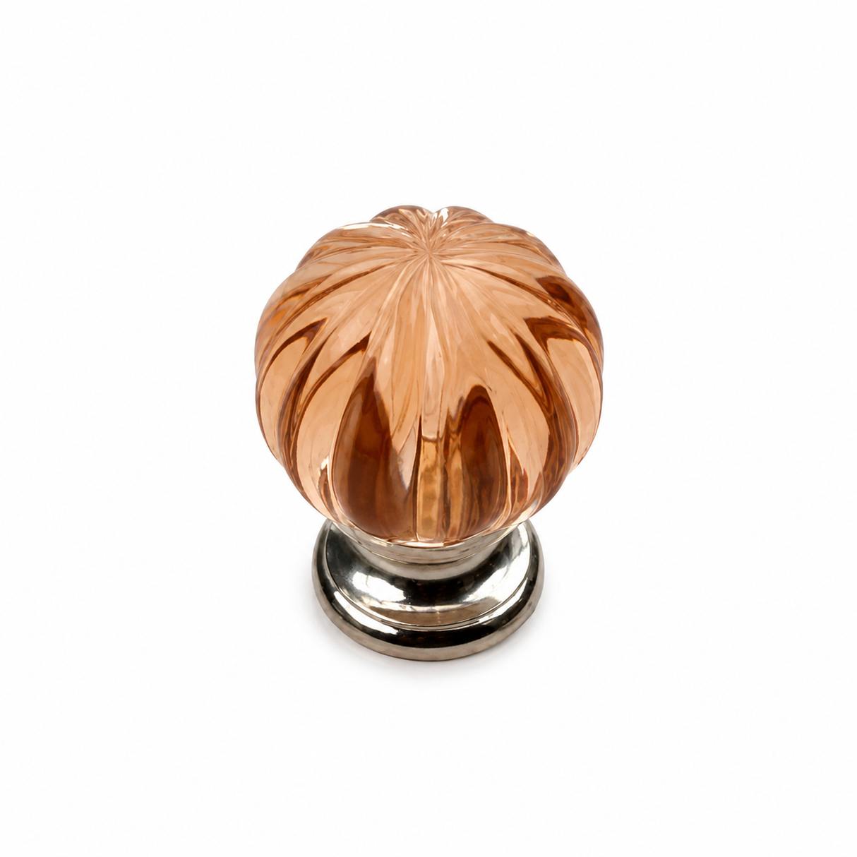 Century Hardware 18409-26R Tahoe 1-1/4" DIA Round Glass Cabinet Knob Polished Chrome/Rose