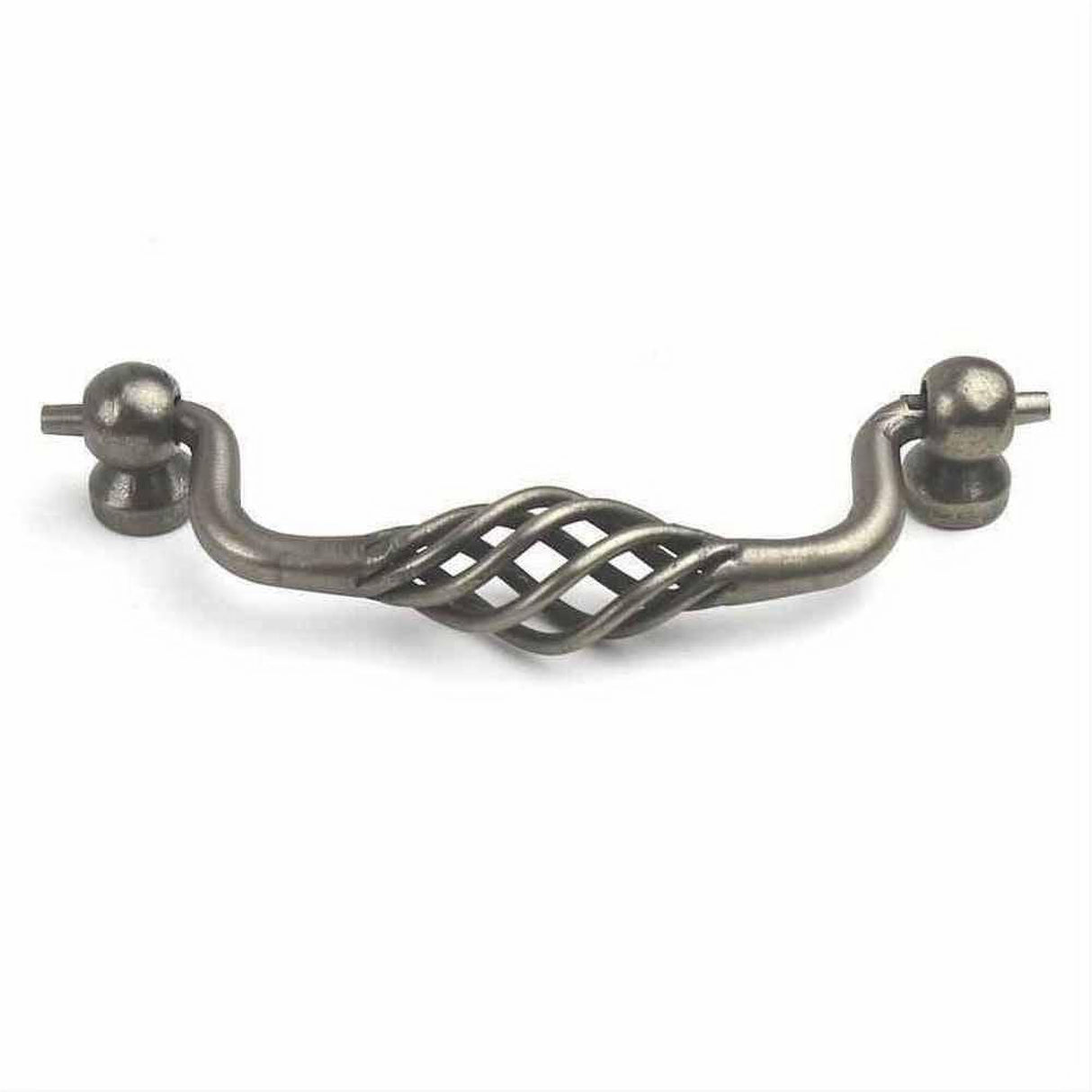 Century Hardware 44037-APM Orleans 4" Centers Wrought Iron Drop Down Cabinet Pull Antique Pewter