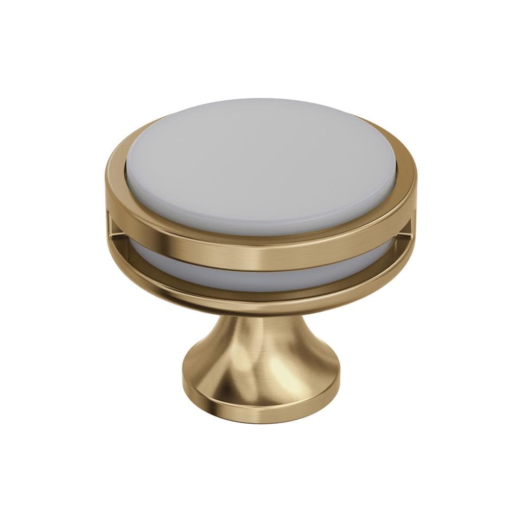 Amerock BP36608CZFA Oberon 1-3/8 inch (35mm) Diameter Champagne Bronze/Frosted Acrylic Cabinet Knob