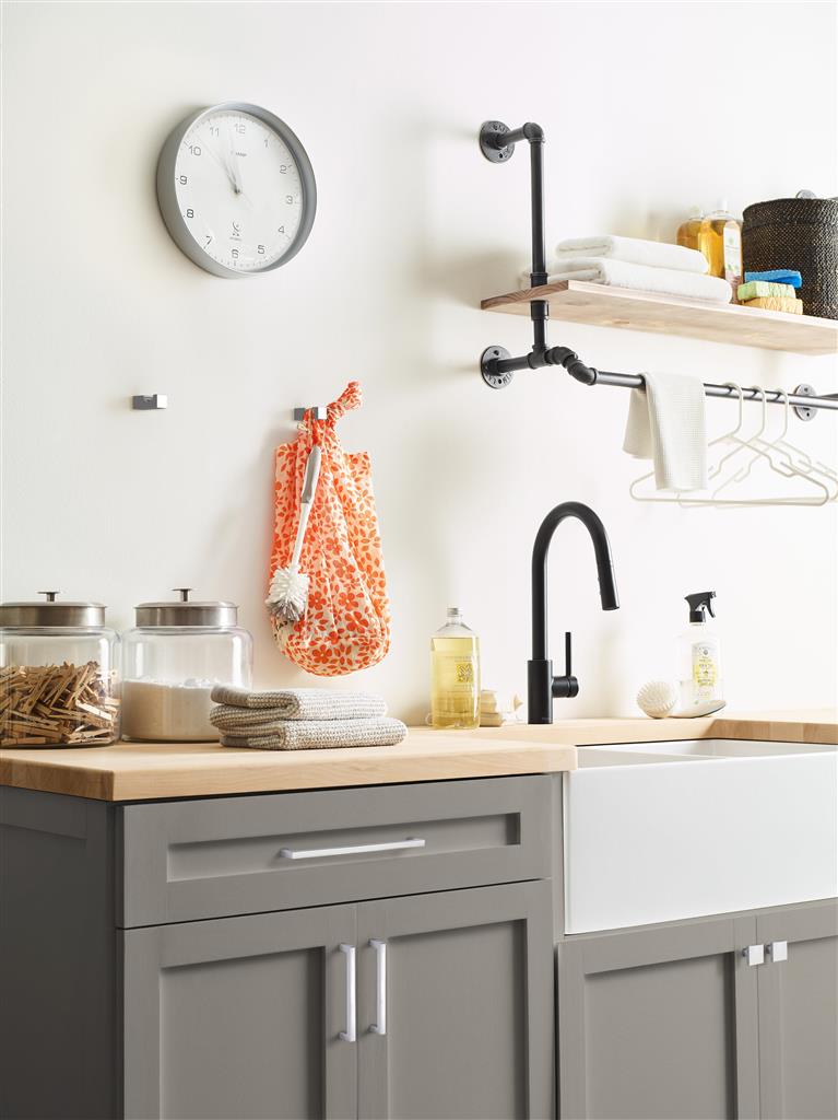 Amerock BH3608026 Monument Chrome Robe Hook Lifestyle Image Close Crop 3