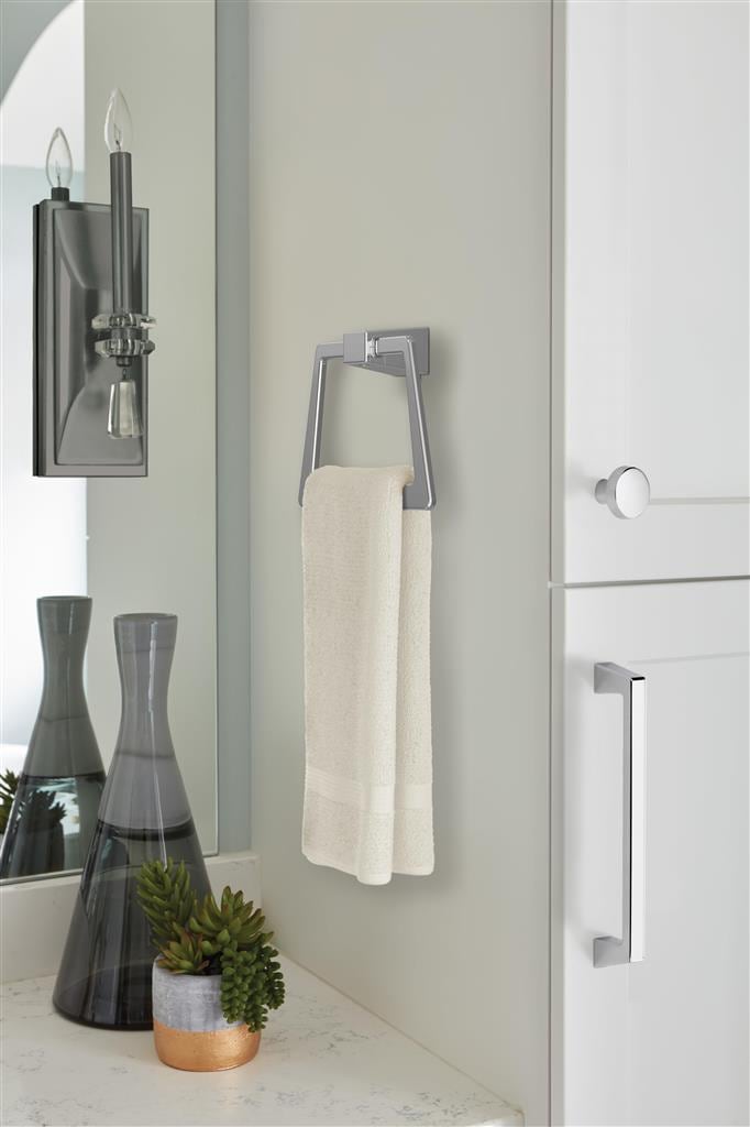 Amerock BH3600226 Blackrock Chrome Towel Ring lifestyle view 1