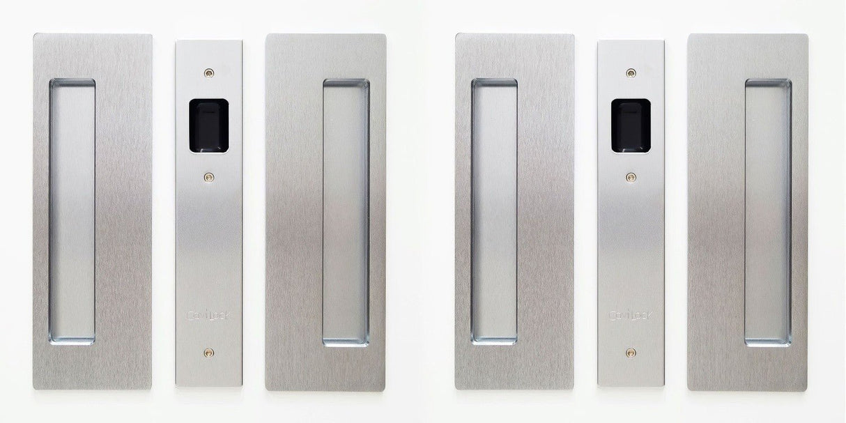 Cavilock CL400D0126 satin chrome passage pocket door set