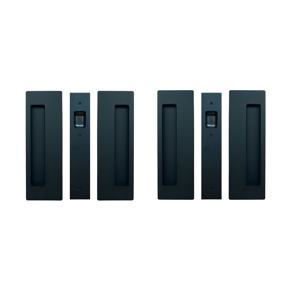 Cavilock CL400D0425 matte black passage pocket door set