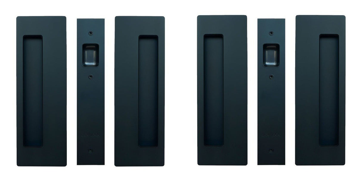 Cavilock CL400D0425 matte black passage pocket door set