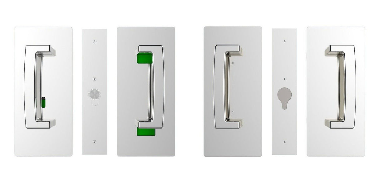 Cavilock CL406D0043 privacy pocket door lock in satin stainless, additional view