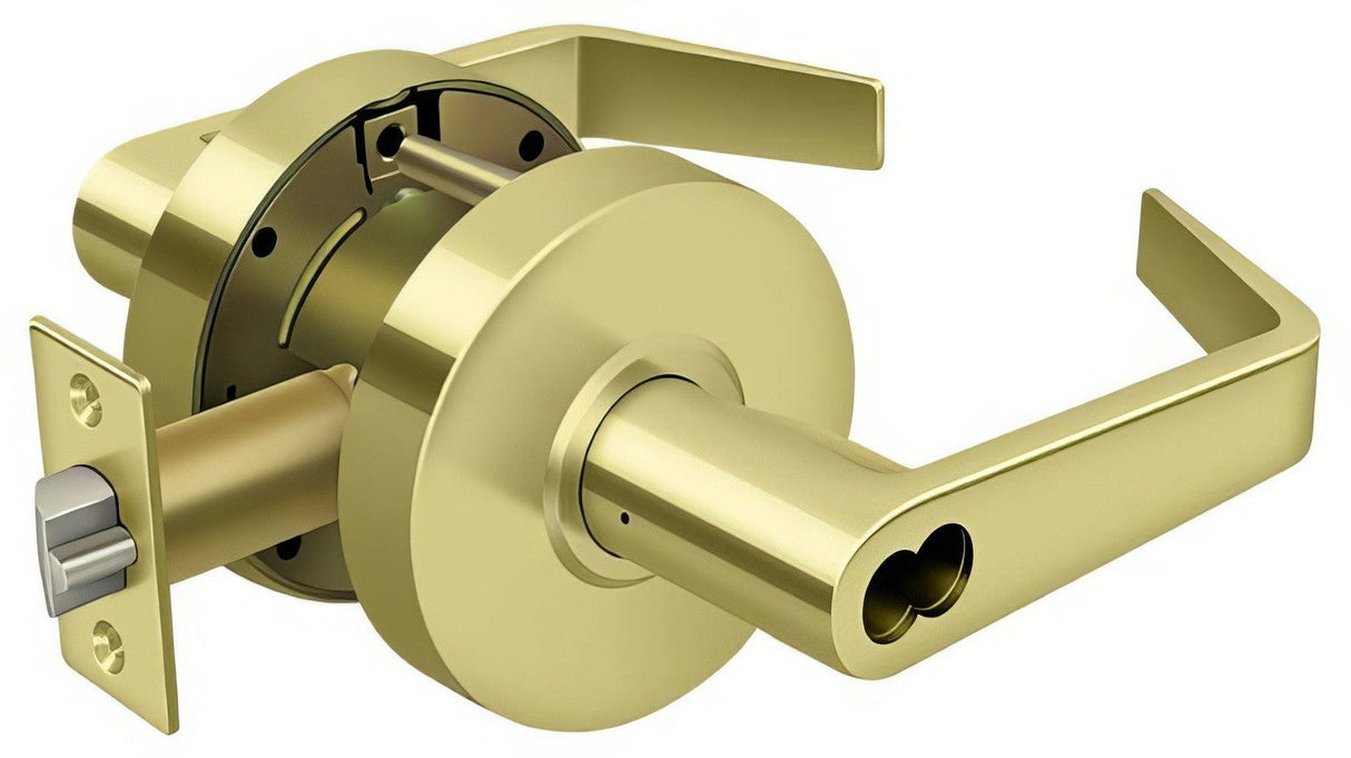 Deltana CL500ECCNC-3 polished brass door lever less cylinder