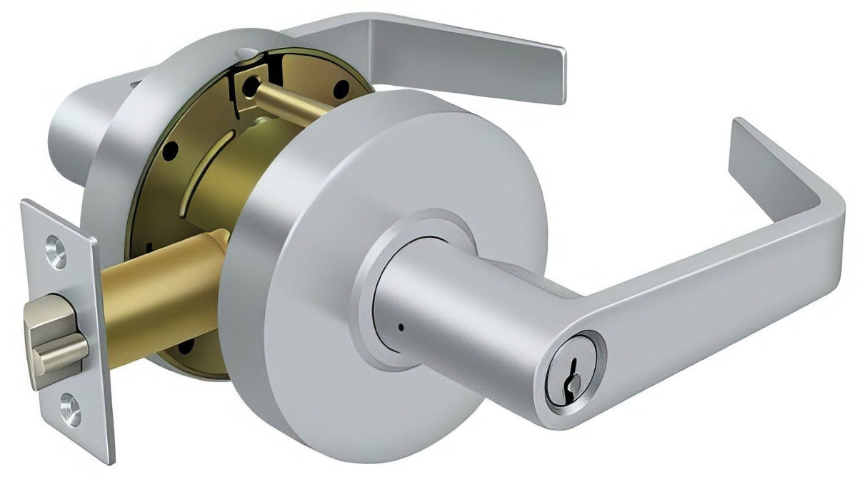 Deltana CL504EVC-26D brushed chrome storeroom door lever