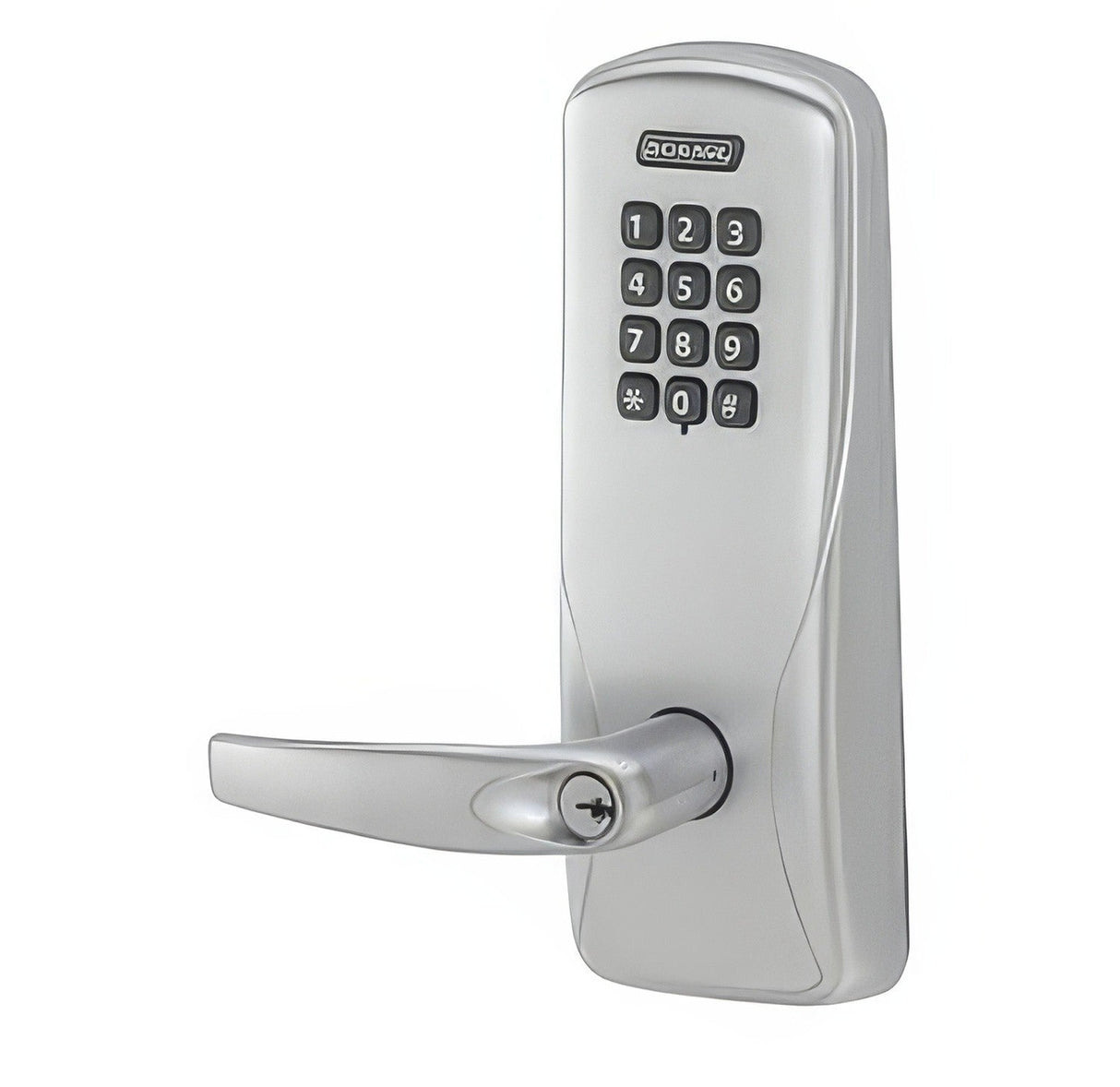 Schlage CO100MS70KPATH626 satin chrome keypad entry door lever