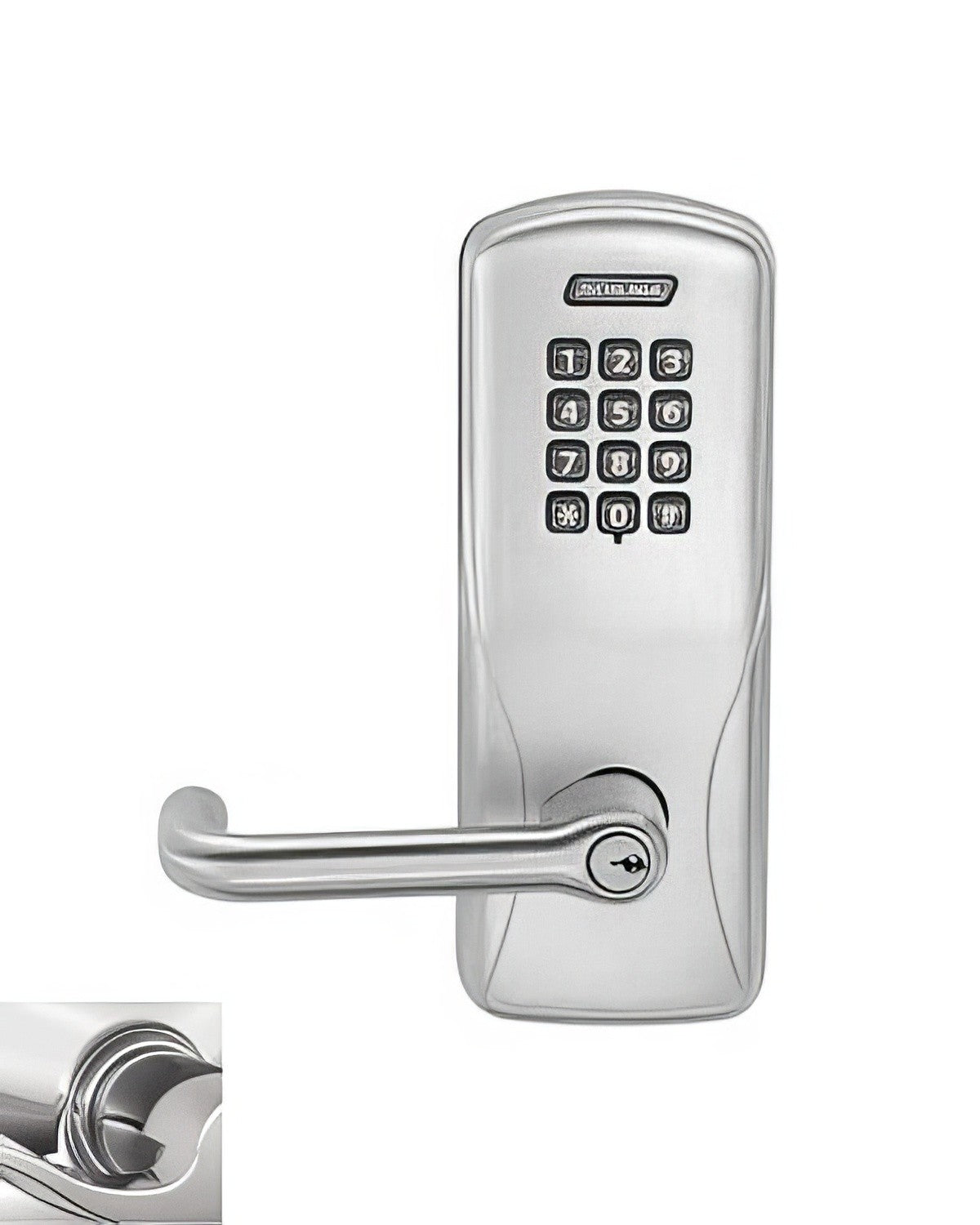 Schlage CO100MS70KPTLR625 polished chrome keypad entry door lever