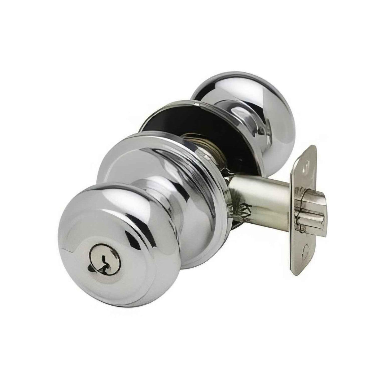 Copper Creek CK2040PS CK2040 Colonial Style Keyed Entry Door Knob Polished Stainless