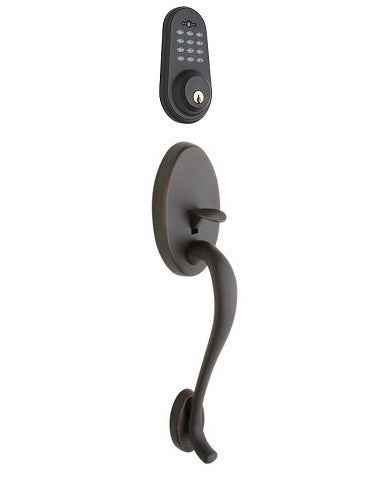 Copper Creek CZE2630LFSS satin stainless keyless entry electronic handleset