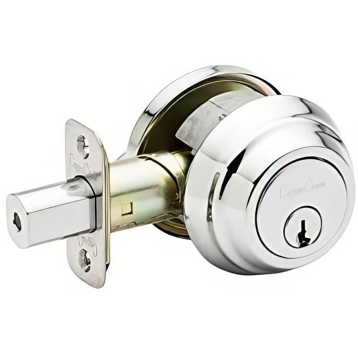 Copper Creek DBFR5410PS DBFR5410 Keyed Entry Single Cylinder Deadbolt with Interior Thumbturn Polished Stainless