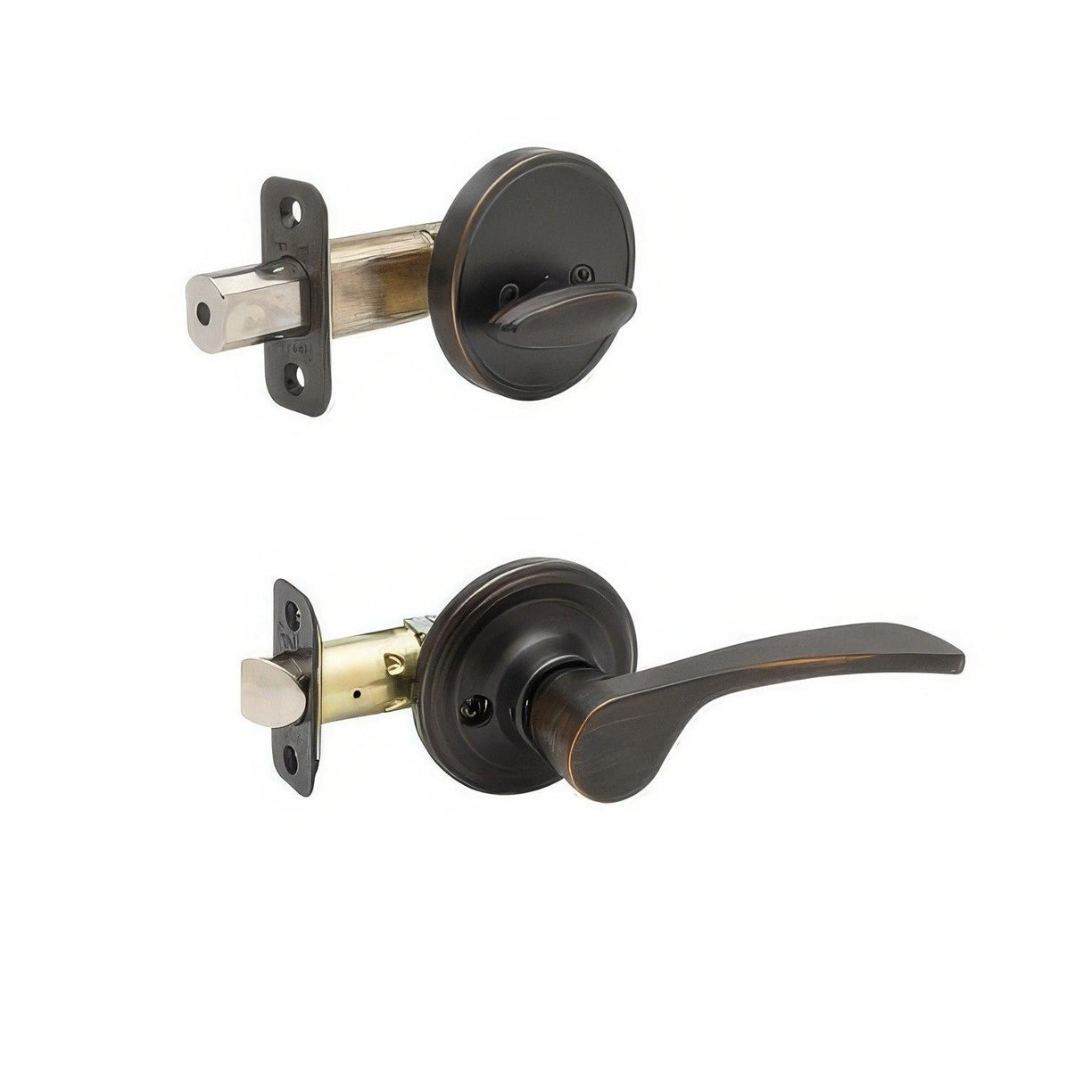 Copper Creek KL2890LHTB KL2890LH Kash Left Handed Sectional Dummy Interior Door Handleset with Interior Thumbturn Tuscan Bronze