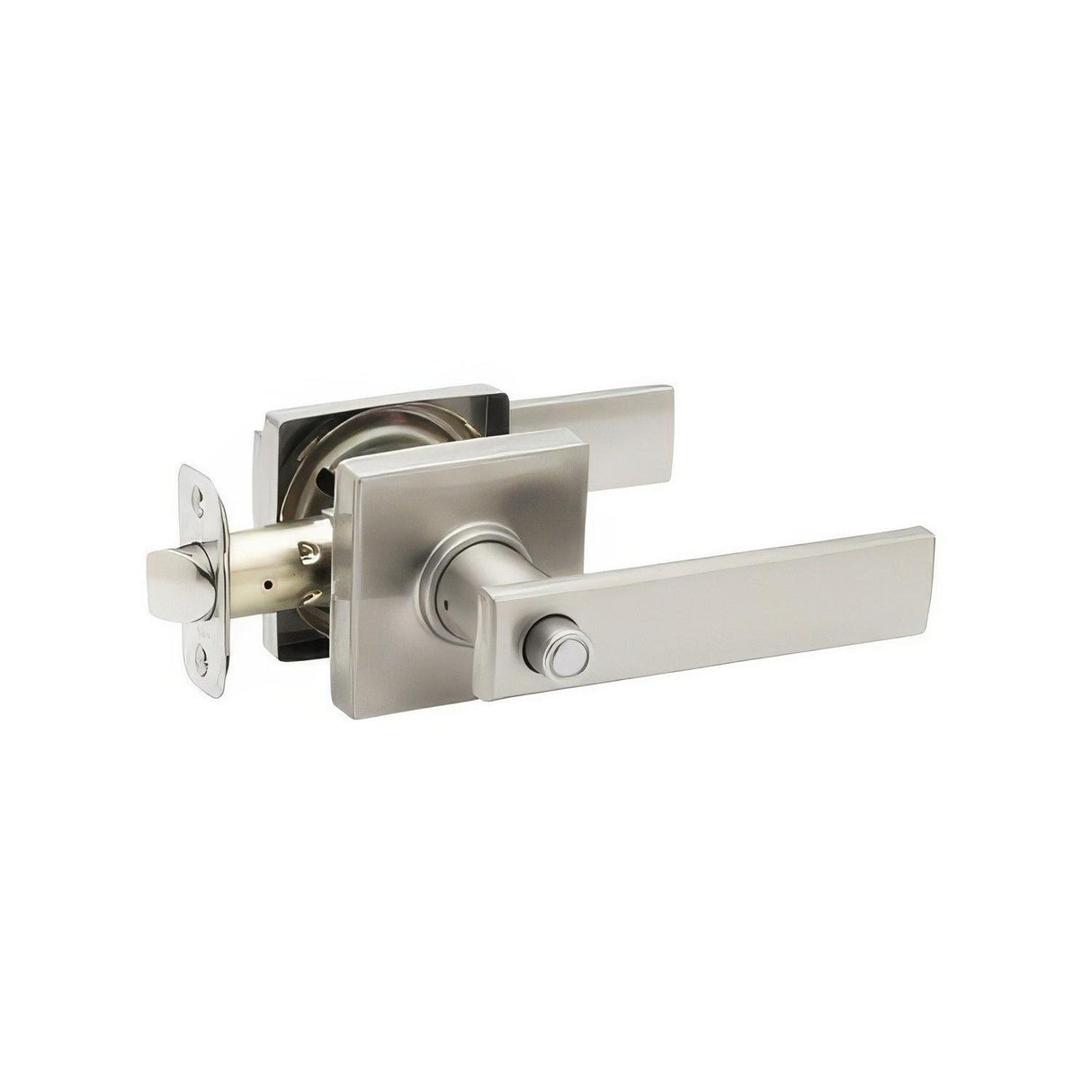 Copper Creek RL2231SS RL2231 Remi Privacy Door Lever Set with Square Rose Satin Stainless
