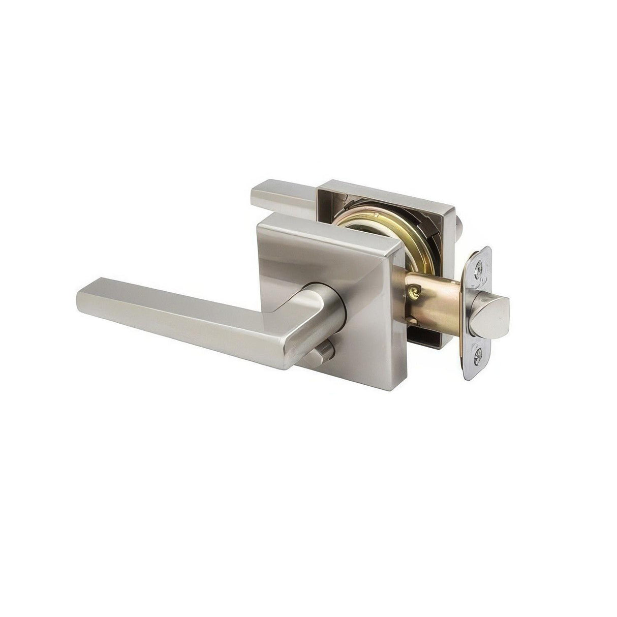 Copper Creek VL2231SS VL2231 Mid Century Modern Privacy Door Lever Set Satin Stainless