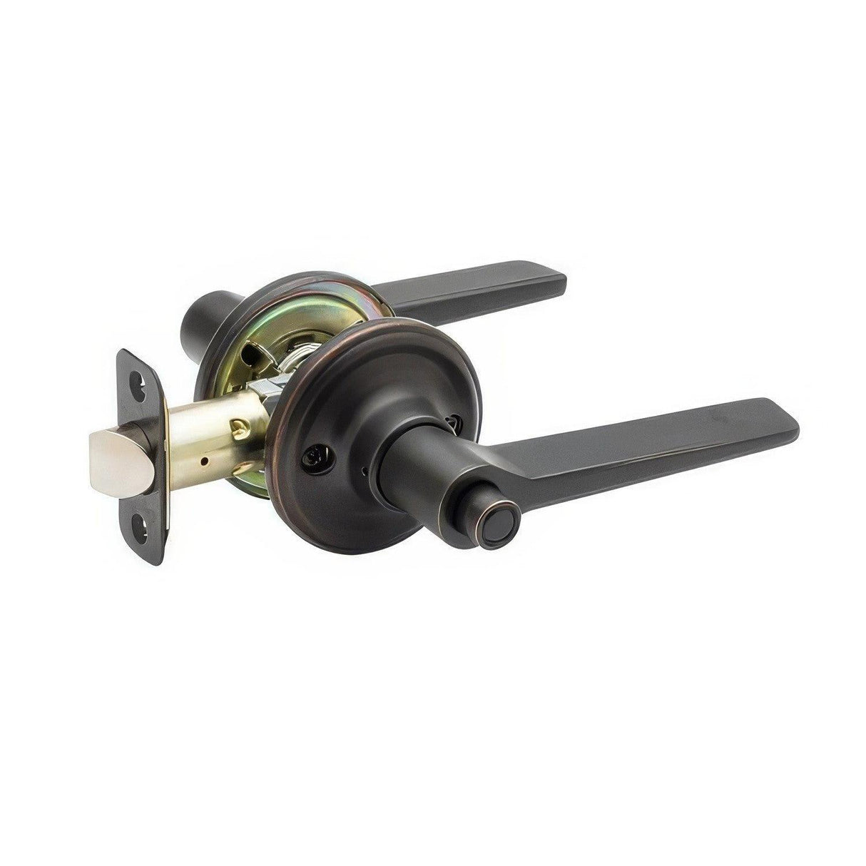 Copper Creek ZL2231TB ZL2231 Zane Privacy Door Lever Set with Push Button Tuscan Bronze