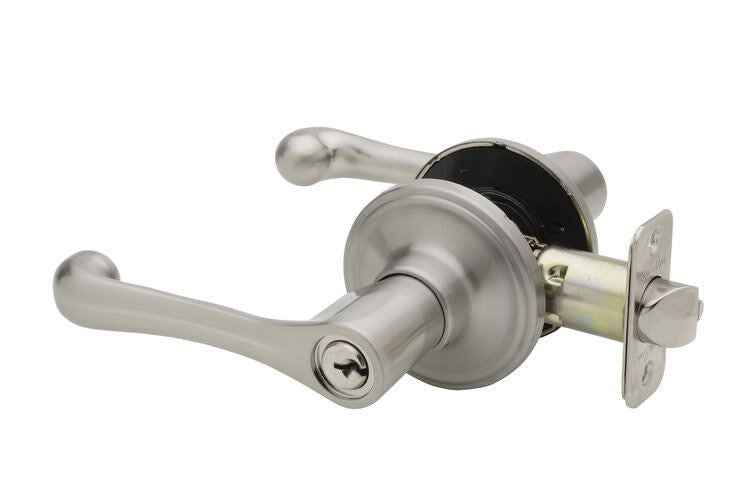 Copper Creek BL2240PS polished stainless keyed entry door lever