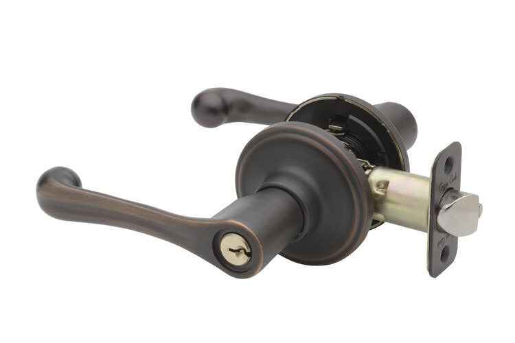 Copper Creek BL2240SS satin stainless keyed entry door lever
