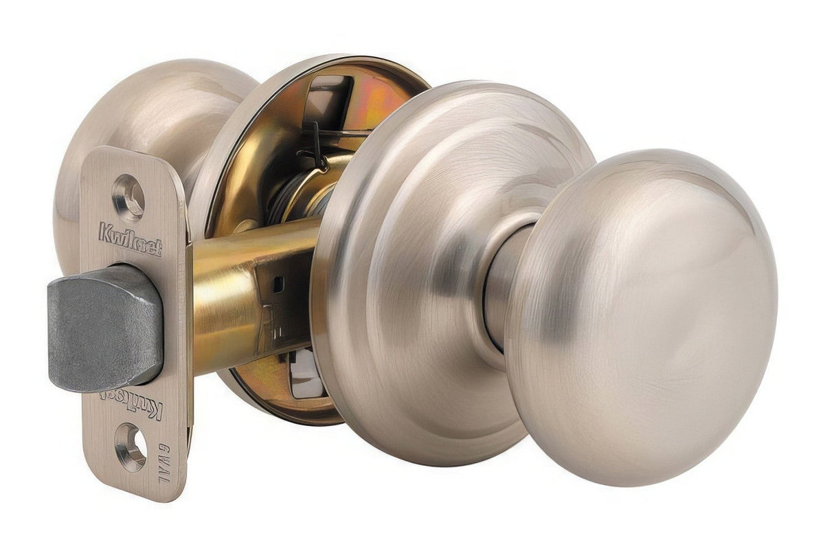 Kwikset CP720J-15 Juno passage door knob in satin nickel, additional view