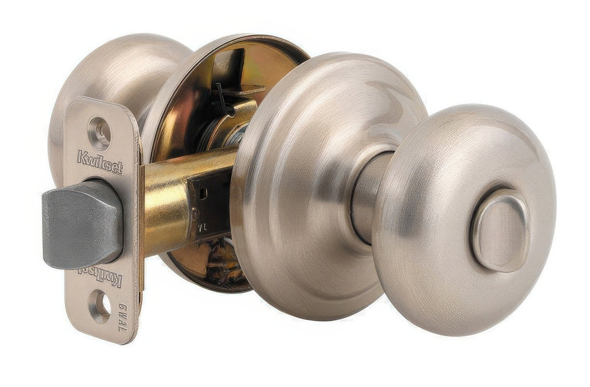 Kwikset CP730J-15 satin nickel privacy door knob