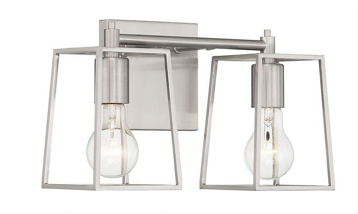Craftmade 12113BNK2 12113-2 Dunn 2 Light Vanity Brushed Polished Nickel