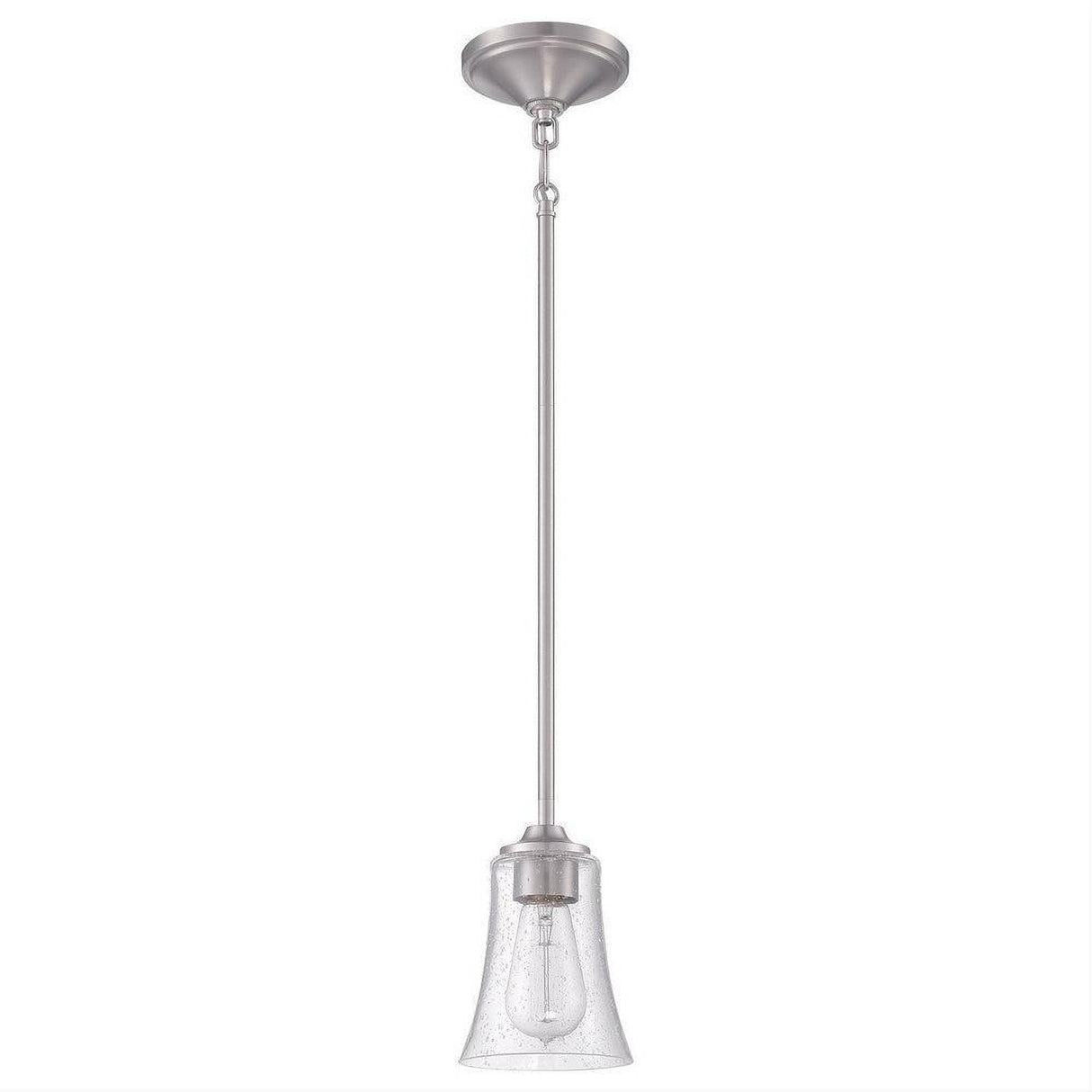 Craftmade 50491-BNK Gwyneth 1 Light Mini Pendant Brushed Polished Nickel