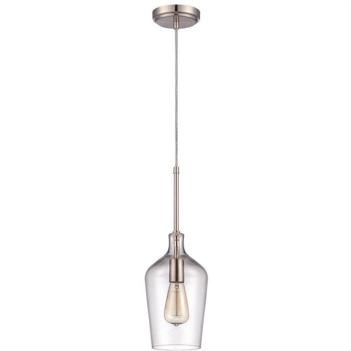 Craftmade P445BNK1 1 Light Mini Pendant in Brushed Polished Nickel