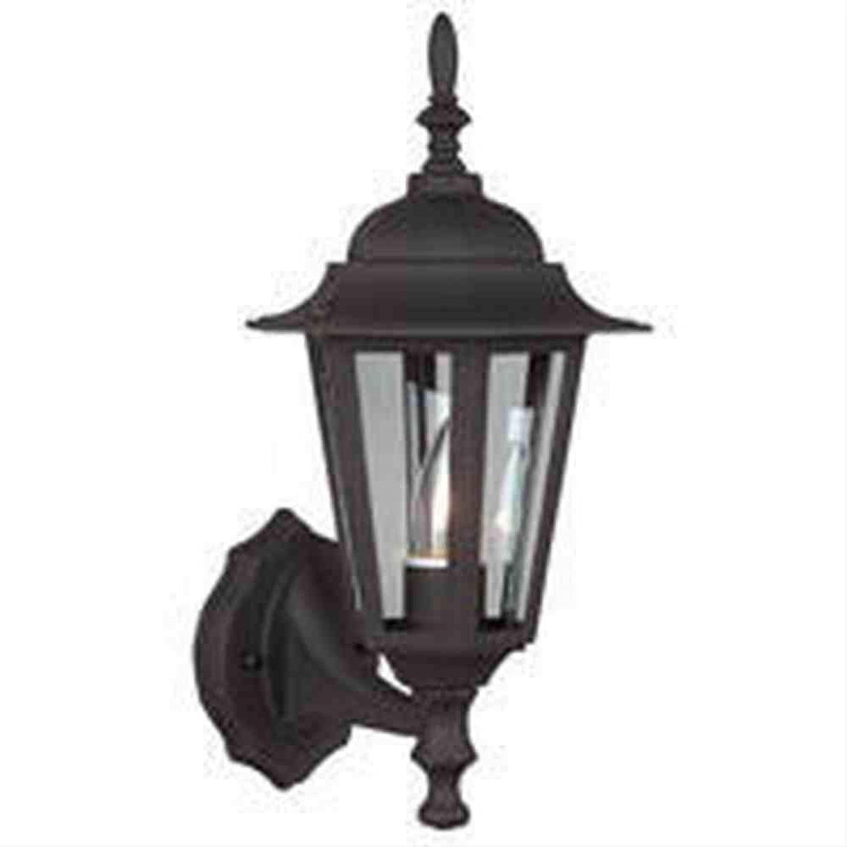 Craftmade Z150-TB Straight Glass Cast 1 Light Small Outdoor Wall Mount in Textured Black