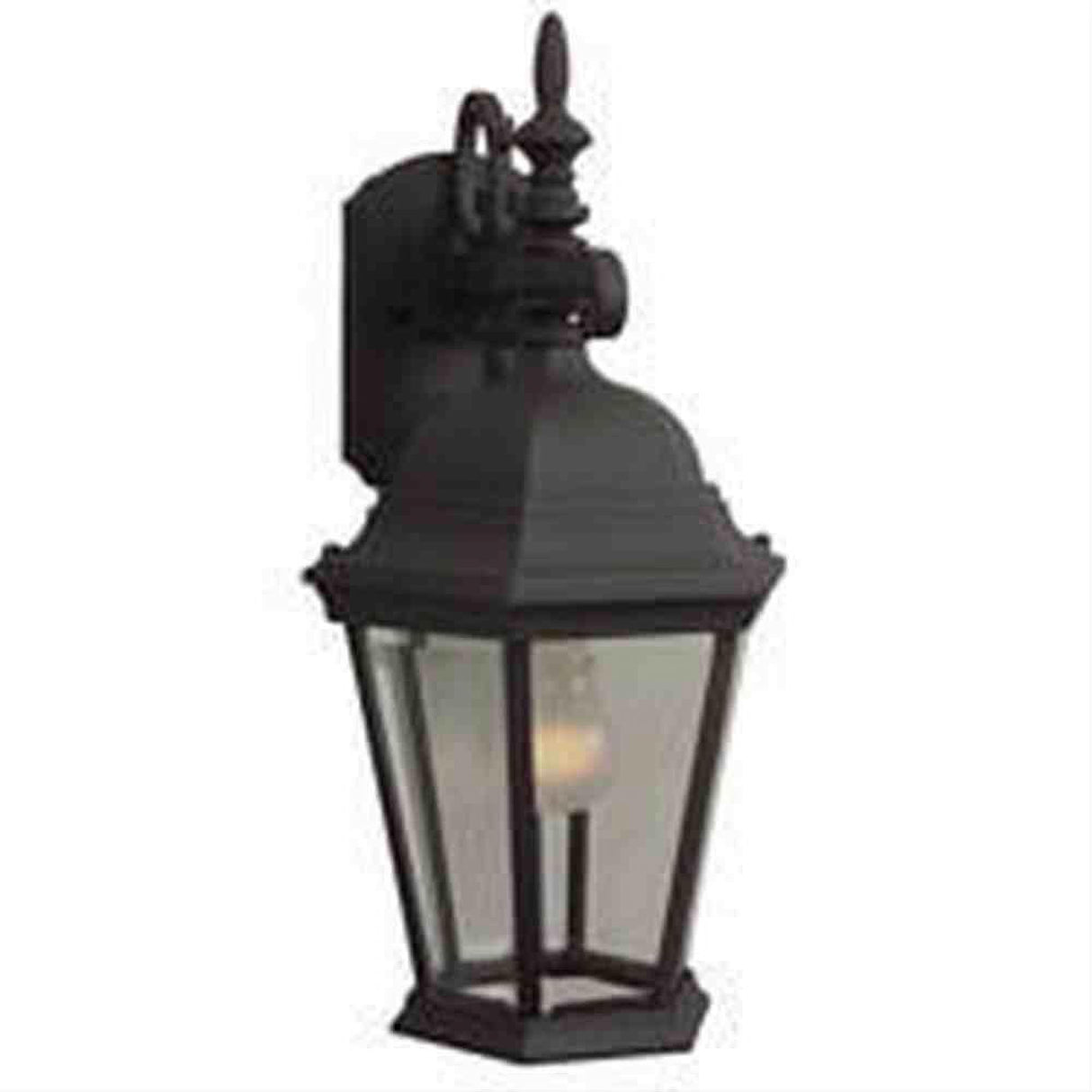 Craftmade Z254-TB Straight Glass Cast 1 Light Medium Outdoor Wall Mount in Textured Black
