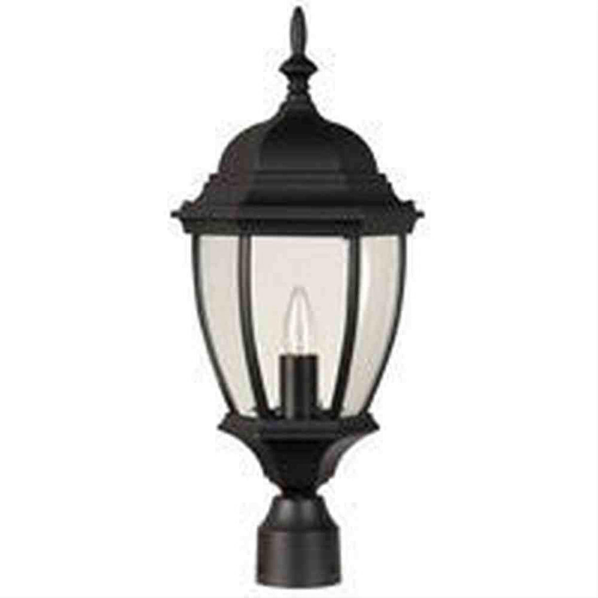 Craftmade Z285-TB Bent Glass Cast 1 Light Outdoor Post Mount in Textured Black