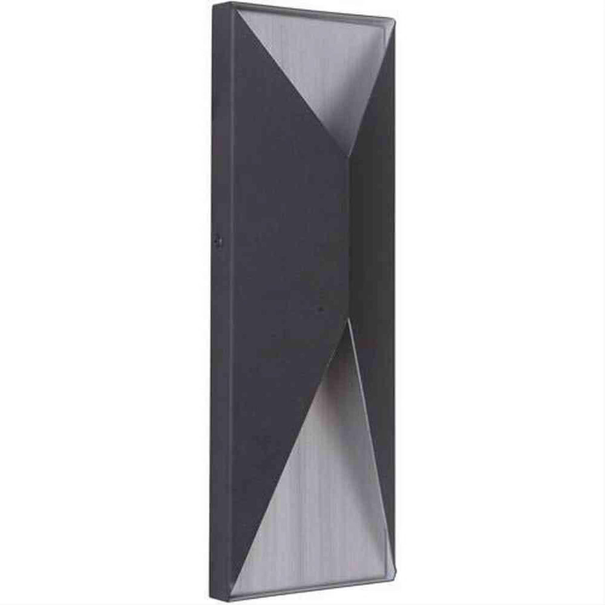 Craftmade Z3412-TBBA-LED-TB-LED Peak 2 Light Medium LED Outdoor Pocket Sconce Matte Black / Brushed Aluminum