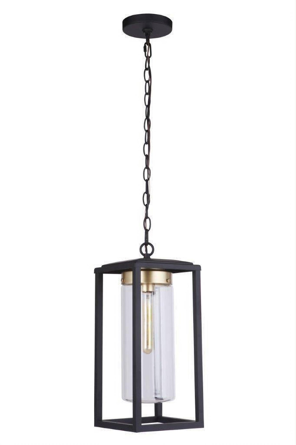Craftmade ZA4821-MNSB Neo 1 Light Outdoor Pendant Midnight / Satin Brass