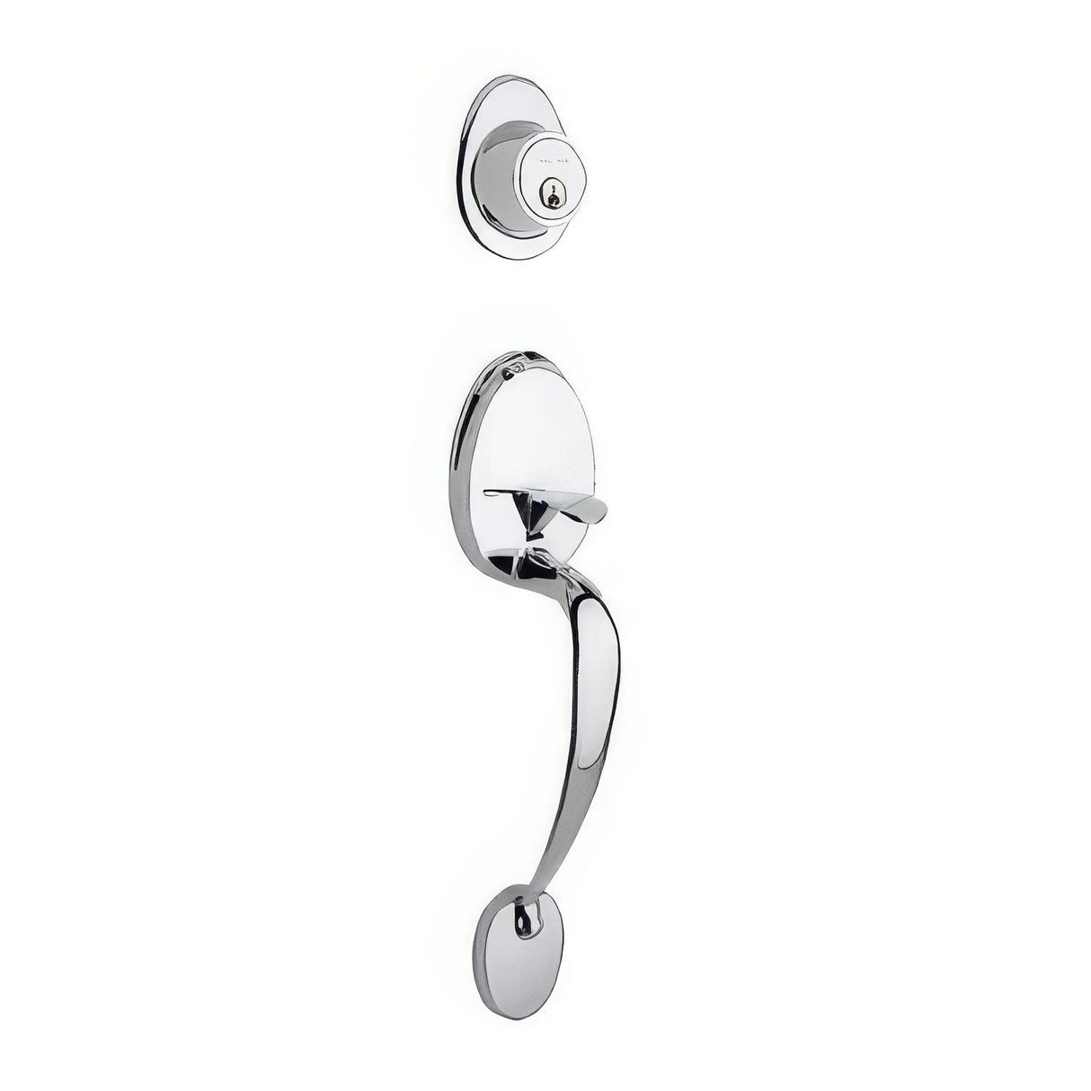 Copper Creek CZ2610PS polished stainless single cylinder handleset