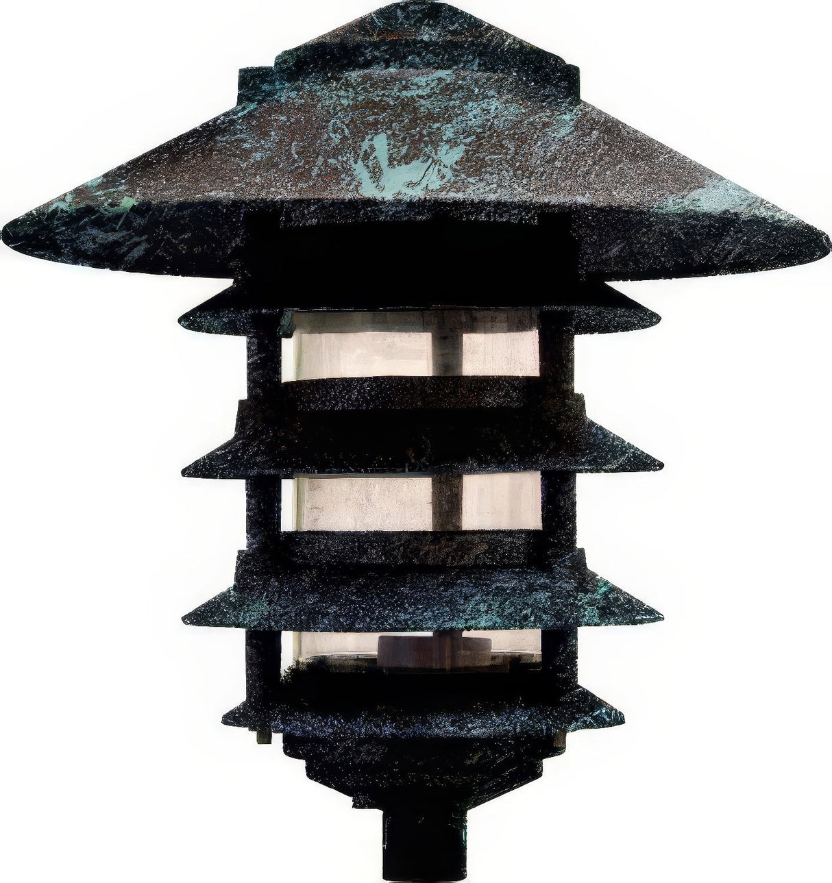 Dabmar Lighting D5500-L12-30K-10T-VG verde green pagoda light
