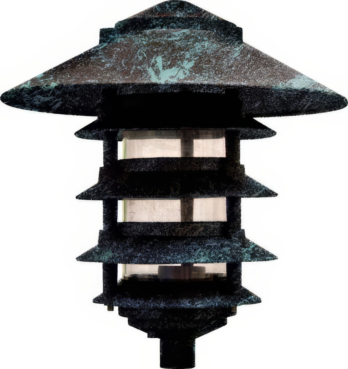 Dabmar Lighting D5500-L12-40K-10T-VG verde green pagoda light