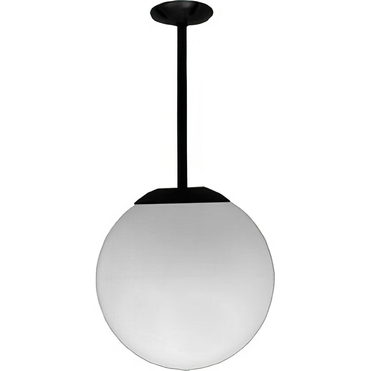 Dabmar Lighting D7511-12-B 16" Ceiling Globe Fixture 12" Drop Black