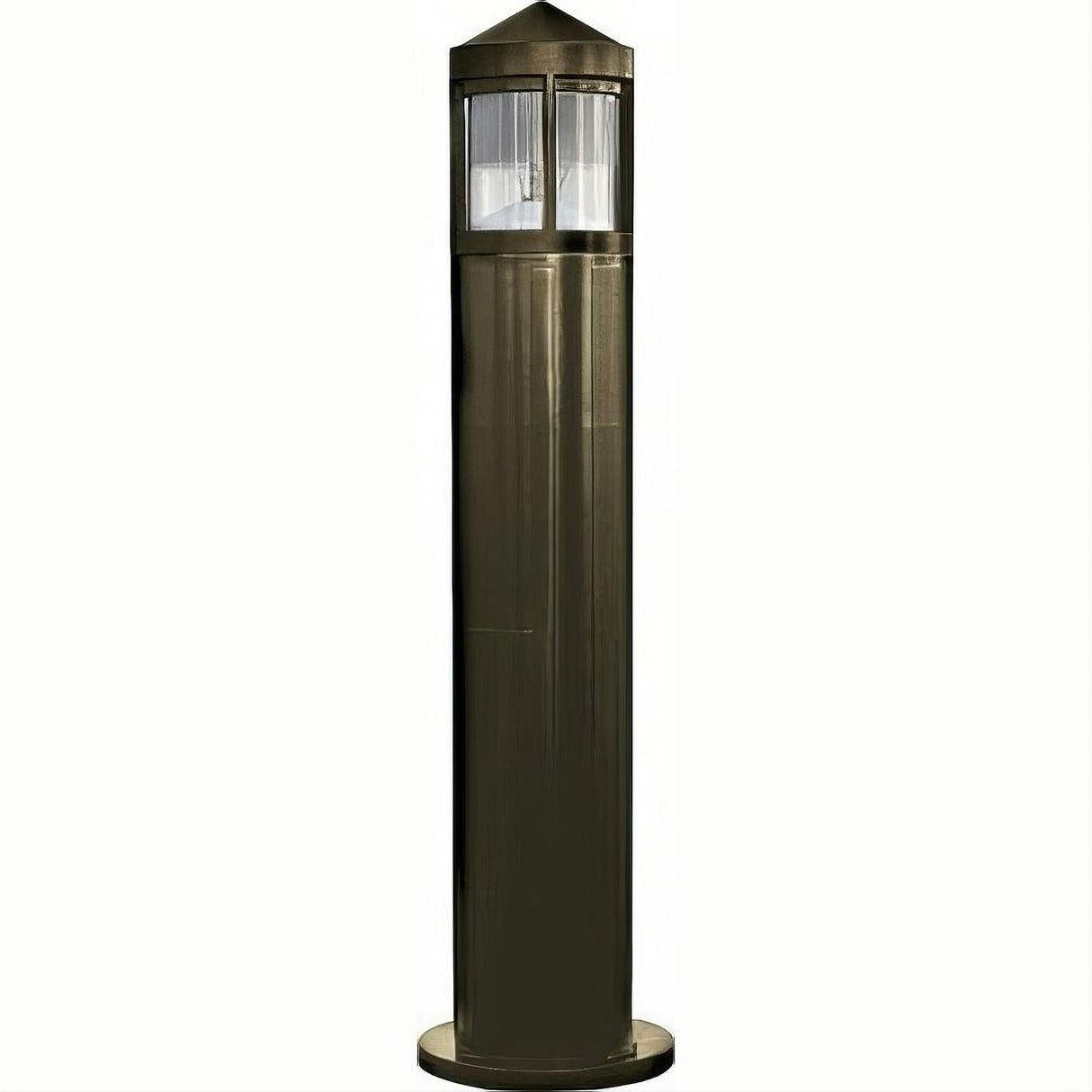 Dabmar Lighting D120-L12-30K-BZ Fiber G Bollard Half Frost 120V-277V G24 LED 12W 30K Bronze