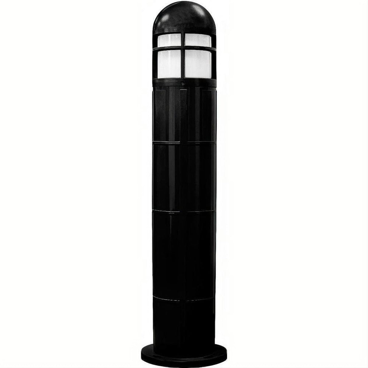 Dabmar Lighting D140-L12-30K-B Fiber G Bollard Open Cage 120V-277V G24 LED 12W 30K Black