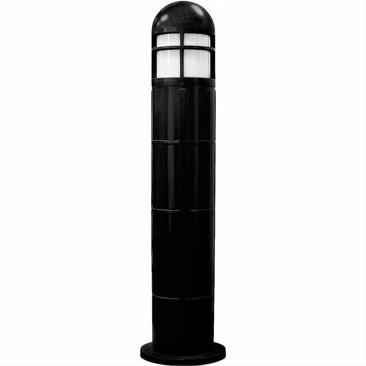 Dabmar Lighting D140-L12-40K-B Fiber G Bollard Open Cage 120V-277V G24 LED 12W 40K Black
