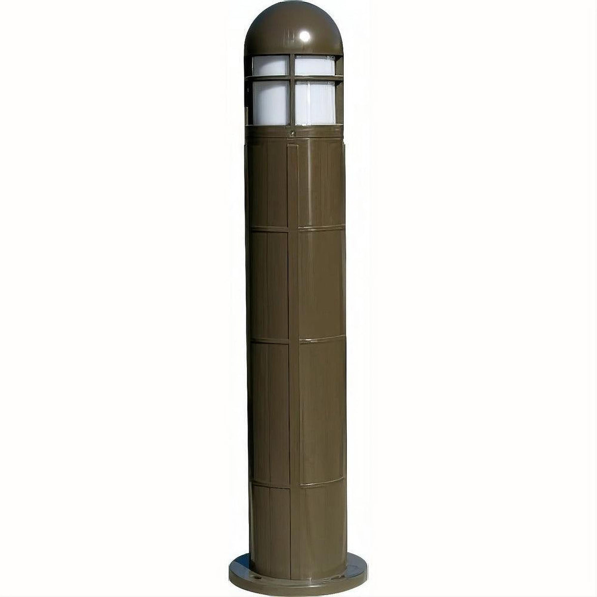 Dabmar Lighting D140-L12-50K-BZ Fiber G Bollard Open Cage 120V-277V G24 LED 12W 50K Bronze