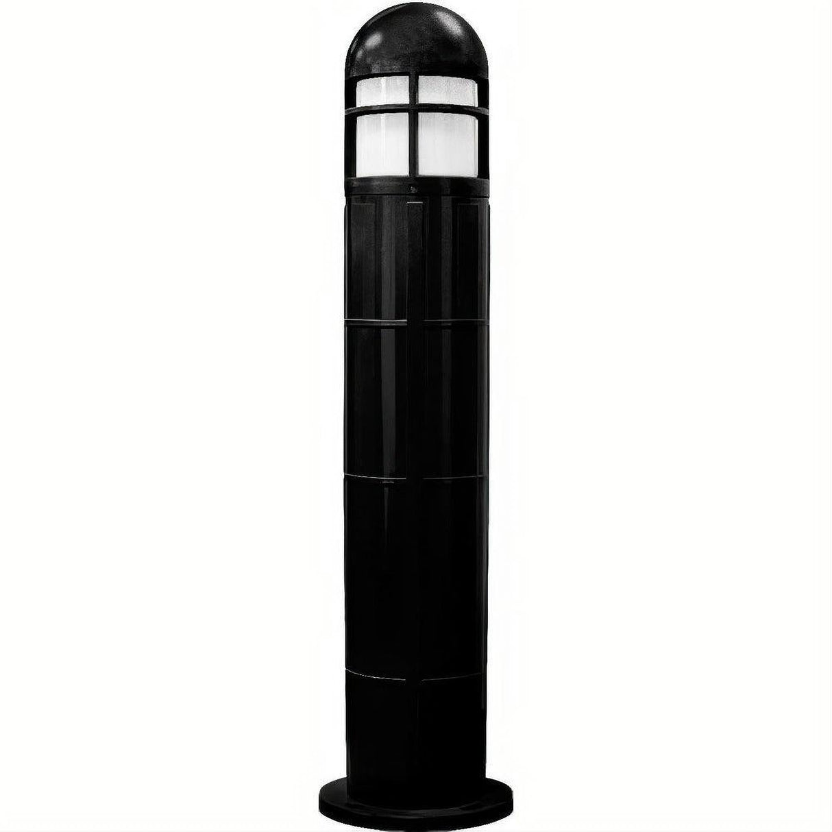 Dabmar Lighting D140-L9-27K-B Fiber G Bollard Open Cage 120V GU24 LED 9W 27K Black