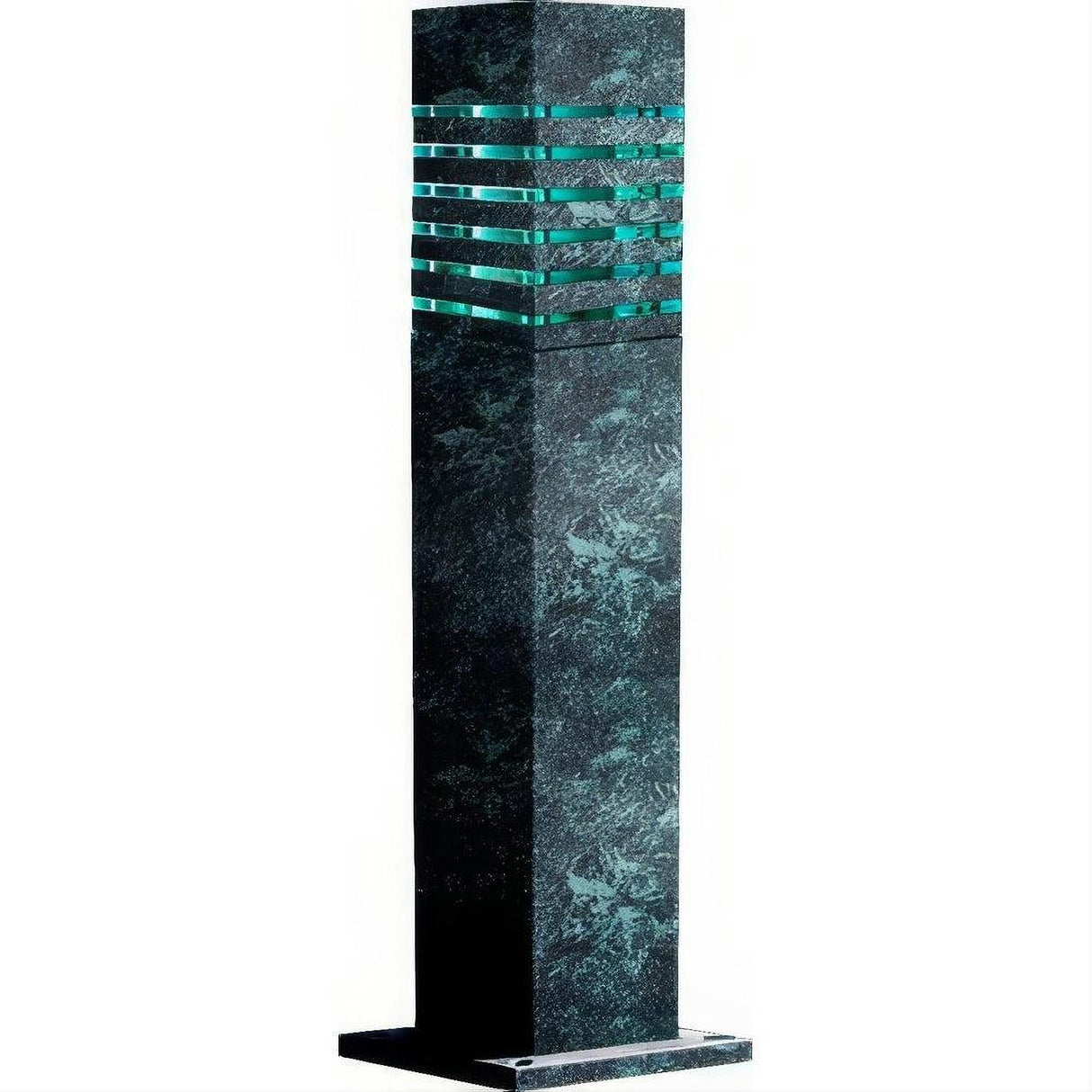 Dabmar Lighting D170-L6-30K-VG Steel Bollard Squared 120V E26 LED 6W 30K Verde Green