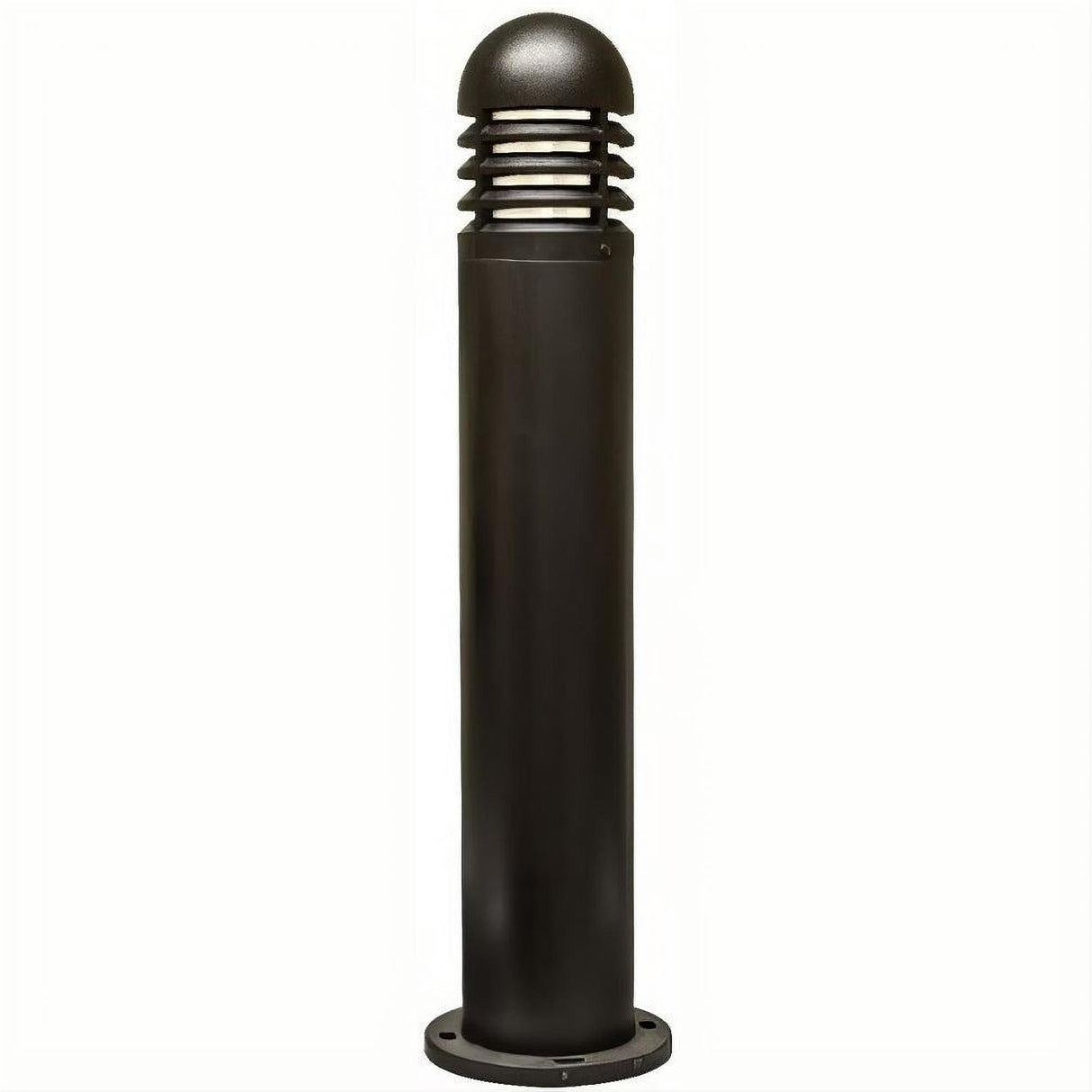 Dabmar Lighting D180-L20-50K-B Fiber G Bollard Louvered 120V-277V G24 LED 20W 50K Black