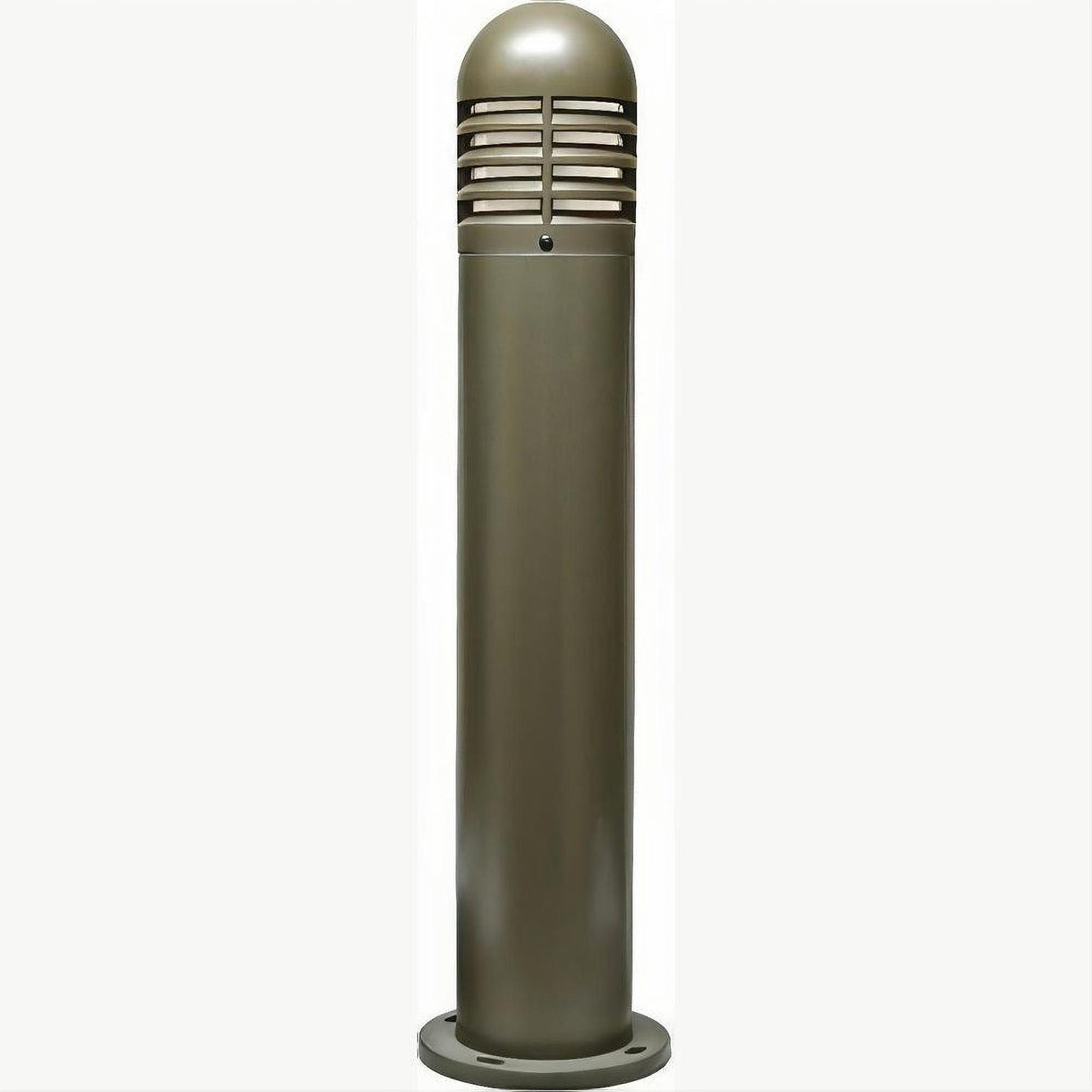 Dabmar Lighting D180-L25-AMB-BZ Fiber G Bollard Louvered 100V-277V G24 LED 25W Amber Bronze
